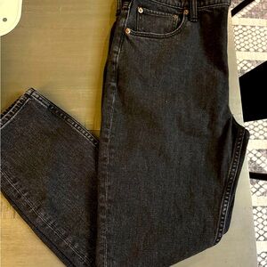 Abercrombie Black wash straight leg jeans